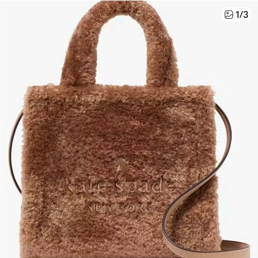 Kate Spade Tan Faux Fur Tote